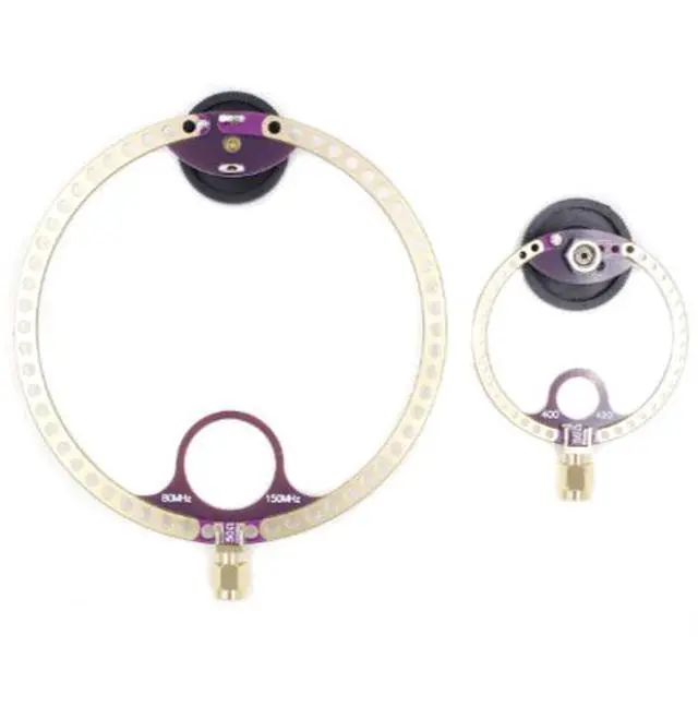 Alt view image 3 of 5 - 2 pieces of doughnut-shaped UV UHF + VHF FM mini high-frequency ring antenna small ring antenna set