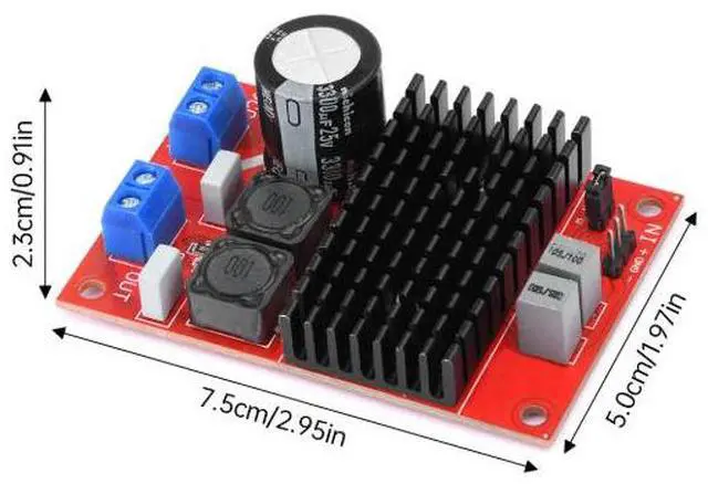 Alt view image 6 of 6 - TPA3116 Digital Power Amplifier Module - Single Channel 100W High-Power BTL Output High-End Hi-Fi Audio Amplifier