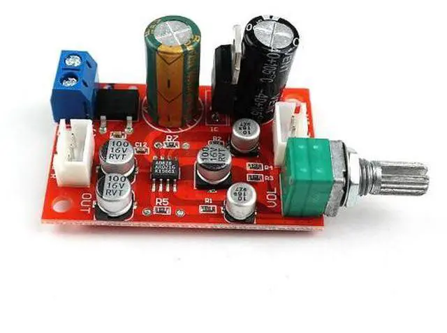 Alt view image 2 of 6 - AD828 operational amplifier preamplifier board, single power supply powered power amplifier preamplifier board with potentiometerAD828 operational amplifier preamplifier board, single power supply pow