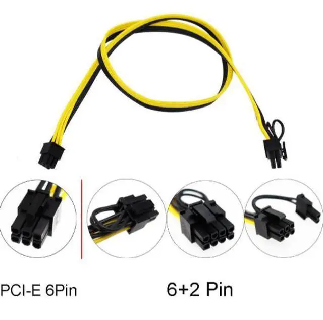 Alt view image 4 of 7 - 12 sets of 6P+2P power cables, server power conversion board, 6-pin adapter card, public graphics card power cable 60cm