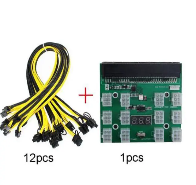 Alt view image 7 of 7 - 12 sets of 6P+2P power cables, server power conversion board, 6-pin adapter card, public graphics card power cable 60cm