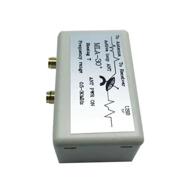 Alt view image 2 of 7 - Small loop antenna 5V bias power supply Bias-T feed power supply unit SMA female connector High gain black