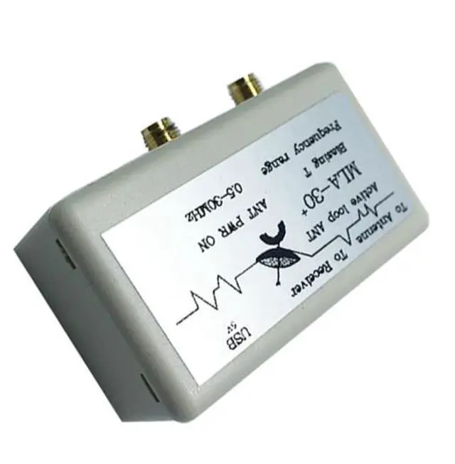 Alt view image 4 of 7 - Small loop antenna 5V bias power supply Bias-T feed power supply unit SMA female connector High gain black