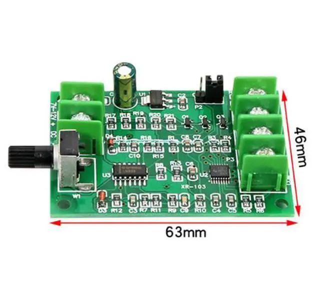 Alt view image 2 of 3 - DC brushless motor driver board, speed control board, optical drive hard disk motor controller, 7V - 12V