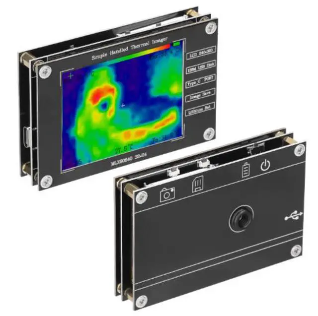 Alt view image 2 of 6 - Handheld multi-functional 2.8 thermal imager MLX90640 digital infrared thermal imaging temperature detection inspection tool