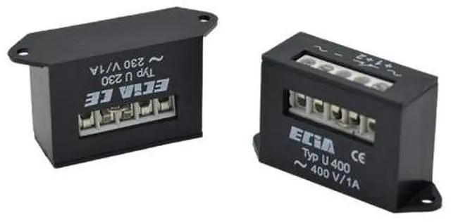 Main image of Rectifier ECIA Typ U400, U230 motor brake holding rectifier module, rectifier power supply U 230/1A