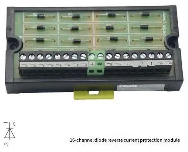 Main image of 16th circuit positive and negative pole continuous current diode protection board / solenoid valve / electromagnet / relay continuous current module