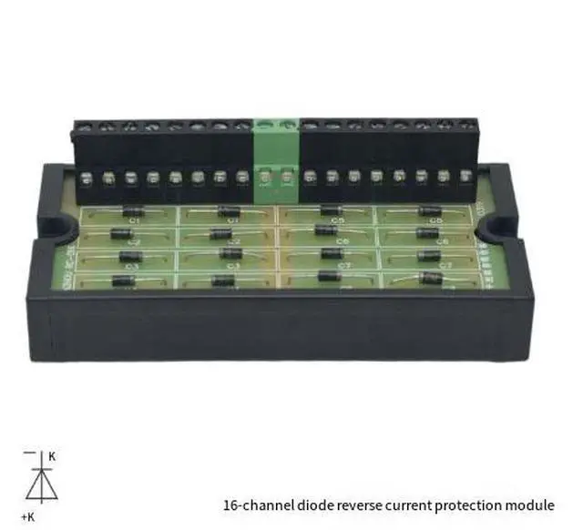 Alt view image 2 of 2 - 16th circuit positive and negative pole continuous current diode protection board / solenoid valve / electromagnet / relay continuous current module