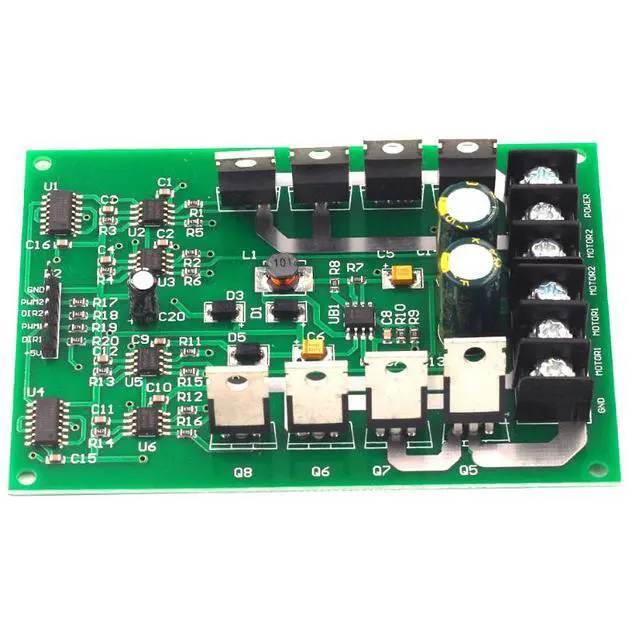 Alt view image 6 of 6 - 10A dual-channel motor drive module with high-power H-bridge, brake function, DC motor drive board, dual channels