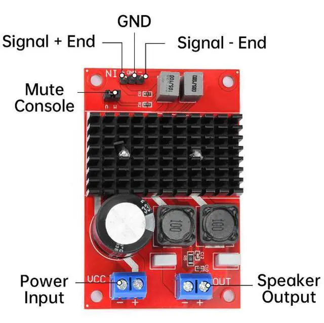 Alt view image 4 of 6 - TPA3116 Digital Power Amplifier Module - Single Channel 100W High-Power BTL Output High-End Hi-Fi Audio Amplifier
