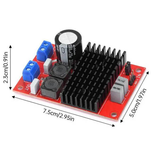 Alt view image 6 of 6 - TPA3116 Digital Power Amplifier Module - Single Channel 100W High-Power BTL Output High-End Hi-Fi Audio Amplifier