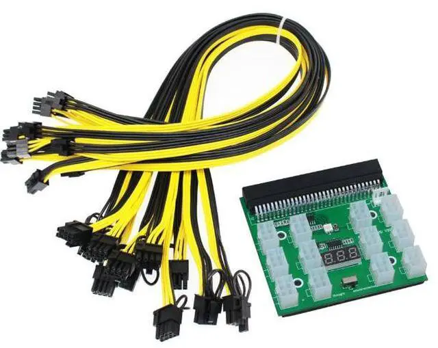 Main image of 12 sets of 6P+2P power cables, server power conversion board, 6-pin adapter card, public display card power cable 60cm