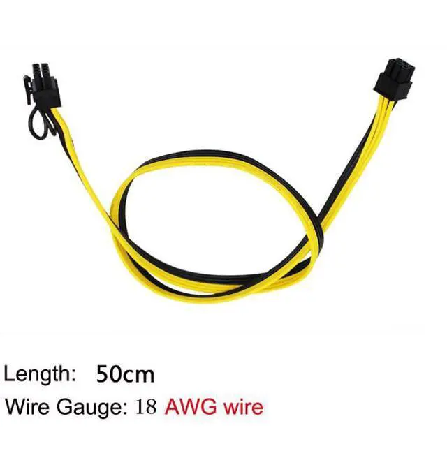Alt view image 3 of 4 - 12 sets of 6P+2P power cables, server power conversion board, 6-pin adapter card, public display card power cable 60cm