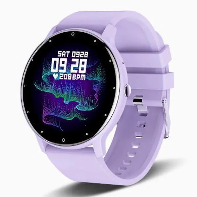 Main image of ZL02 Bluetooth music heart rate blood pressure oxygen saturation sleep multi-exercise voice assistant smart sports watch Purple tape