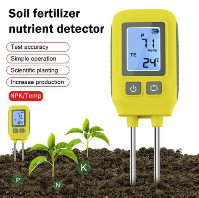 Alt view image 3 of 5 - Soil Nitrogen, Phosphorus and Potassium Analyzer - Digital Display - Four-in-One Fertility, Organic Matter, Trace Element and Fertilizer Content Tester
