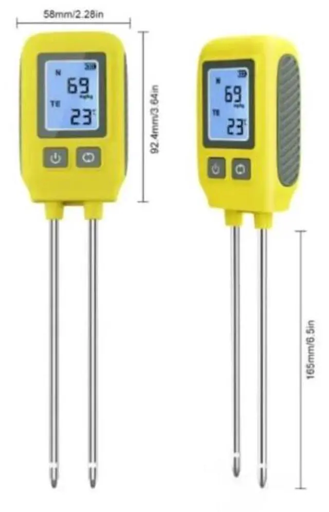 Main image of Soil Nitrogen, Phosphorus and Potassium Analyzer - Digital Display - Four-in-One Fertility, Organic Matter, Trace Element and Fertilizer Content Tester