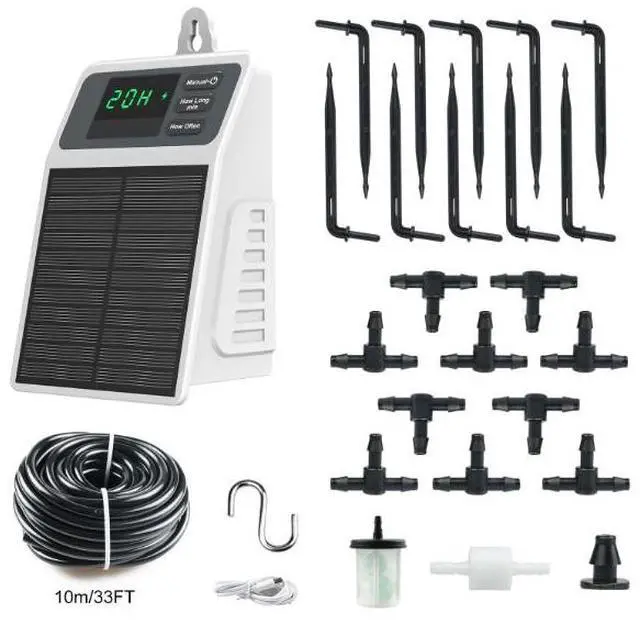 Main image of Solar-powered drip irrigation system, automatic outdoor gardening watering device, potting plant watering kit, water droplet timing irrigation system