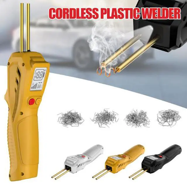 Alt view image 2 of 7 - New handheld LCD wireless car bumper repair machine, plastic bumper repair welding gun, welding nails yellow