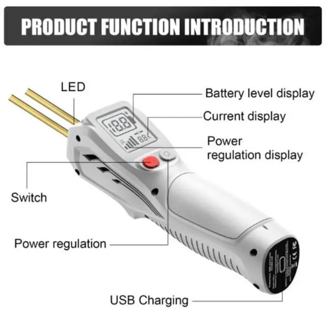 Alt view image 3 of 7 - New handheld LCD wireless car bumper repair machine, plastic bumper repair welding gun, welding nails yellow