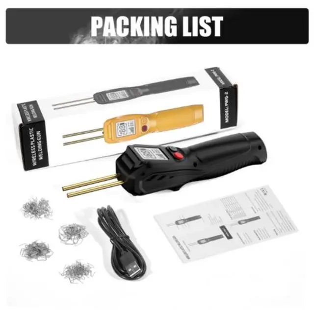 Alt view image 5 of 7 - New handheld LCD wireless car bumper repair machine, plastic bumper repair welding gun, welding nails yellow