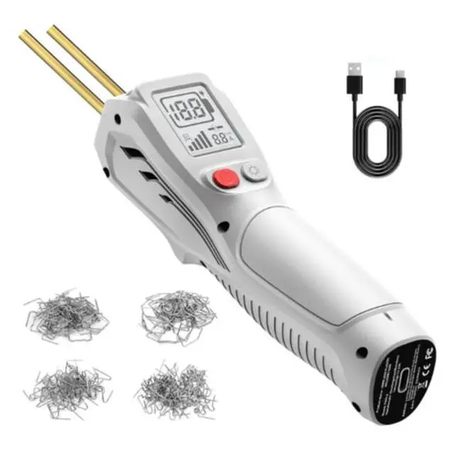Alt view image 7 of 7 - New handheld LCD wireless car bumper repair machine, plastic bumper repair welding gun, welding nails yellow