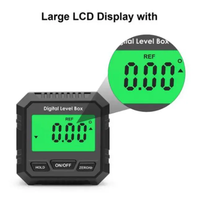 Alt view image 5 of 7 - Magnetic-powered digital angle gauge, portable mini electronic slope gauge, multi-functional high-precision angle measuring instrument red 1.5V