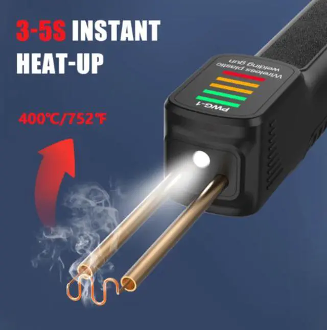 Alt view image 3 of 5 - Wireless plastic welding gun, handheld portable welding gun, USB charging, rapid heating, hot cutting of plastic welding