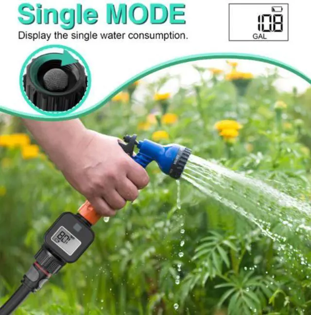 Alt view image 3 of 5 - New product water flow meter for measuring water flow. Records the average water flow every week. Pool, garden and lawn water flow recorder.