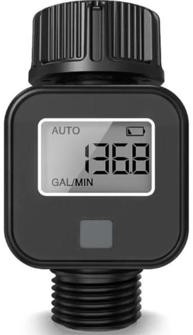 Main image of New product water flow meter for measuring water flow. Records the average water flow every week. Pool, garden and lawn water flow recorder.