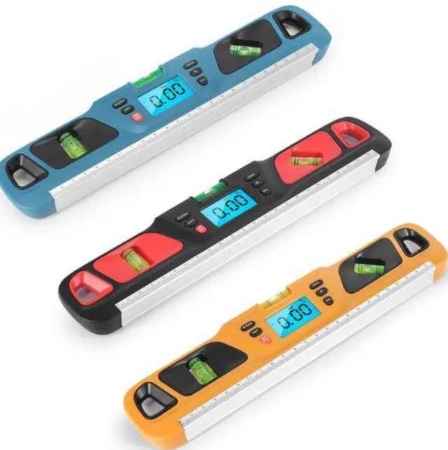 Alt view image 5 of 6 - HW-200 Digital Leveling Instrument - Angle Measuring Tool - Horizontal Leveling Instrument - Multi-parameter Digital Angle Measuring Tool - Electronic Slope Meter yellow