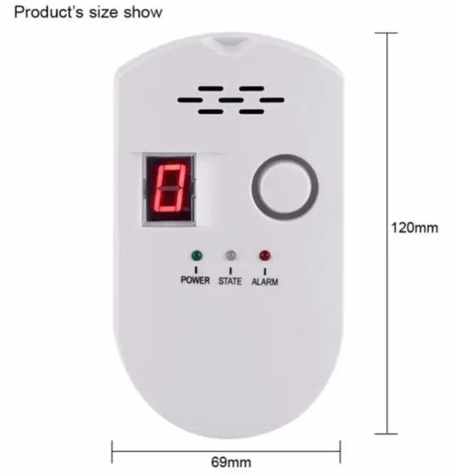 Alt view image 3 of 5 - Ultra-sensitive digital combustible gas pipeline alarm | Gas detector | Gas analyzer