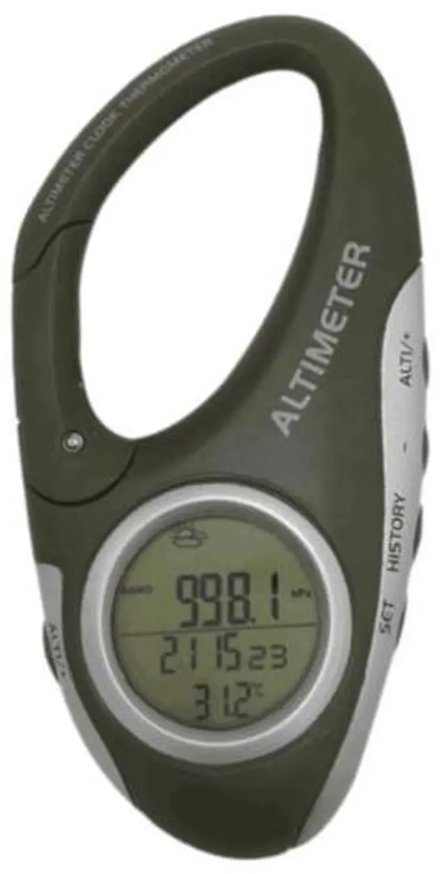 Main image of Barometer fishing height gauge, mountaineering clip altitude gauge, handheld pressure gauge, altitude meter, temperature gauge