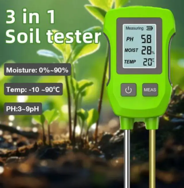 Alt view image 2 of 5 - New digital three-in-one soil tester for pH/temperature/humidity - Soil testing instrument for orchard and pot planting in gardens