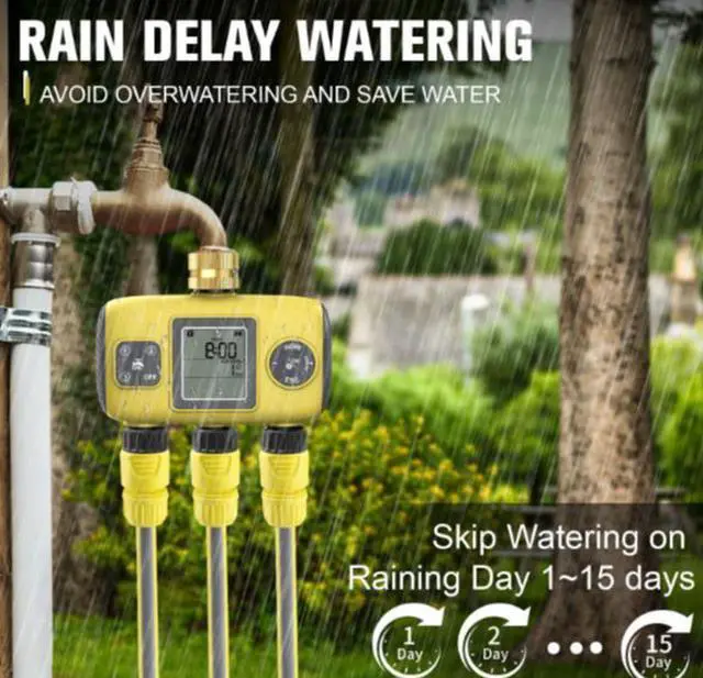 Alt view image 5 of 5 - Intelligent timed gardening automatic watering three-way irrigation watering timer outdoor garden and yard controller for plants