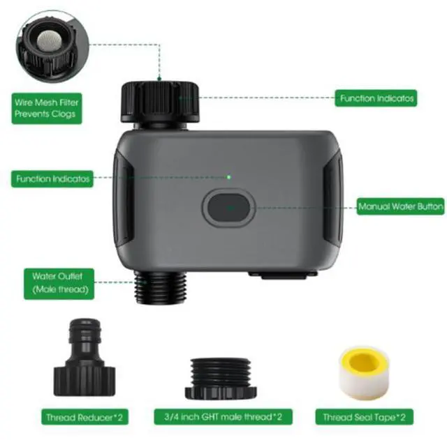 Alt view image 3 of 5 - Wifi intelligent flower watering timer - Remote control for automatic watering of gardens and lawns - Controller for automatic irrigation