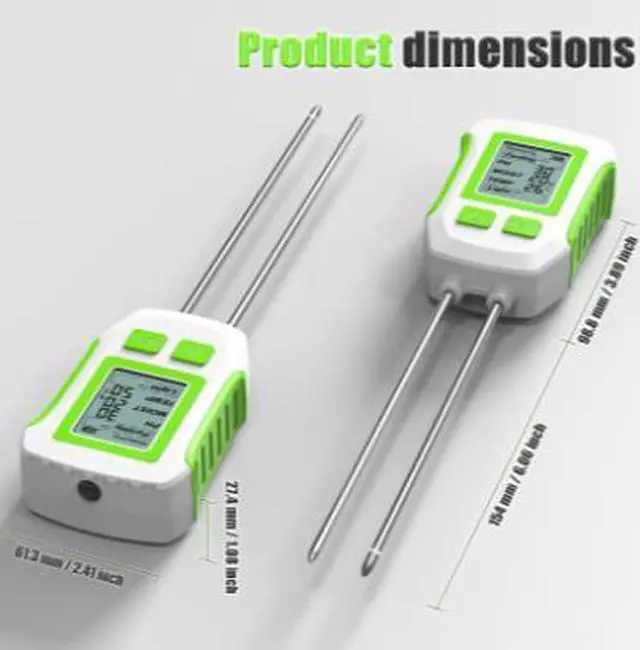Alt view image 2 of 5 - High-precision 5-in-1 soil testing instrument - dual-needle high-precision moisture meter for temperature, humidity, pH, fertility and light intensity measurement