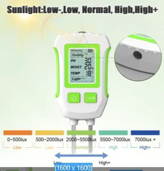 Alt view image 5 of 5 - High-precision 5-in-1 soil testing instrument - dual-needle high-precision moisture meter for temperature, humidity, pH, fertility and light intensity measurement