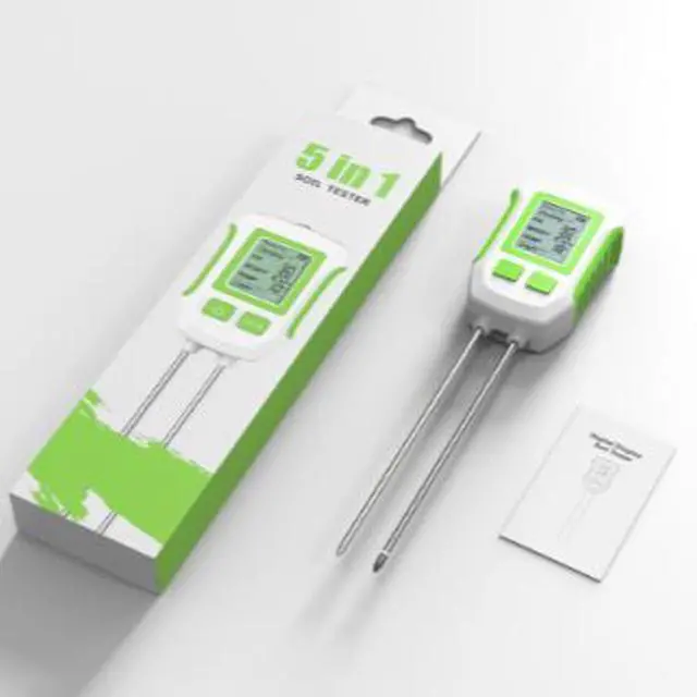 Main image of High-precision 5-in-1 soil testing instrument - dual-needle high-precision moisture meter for temperature, humidity, pH, fertility and light intensity measurement
