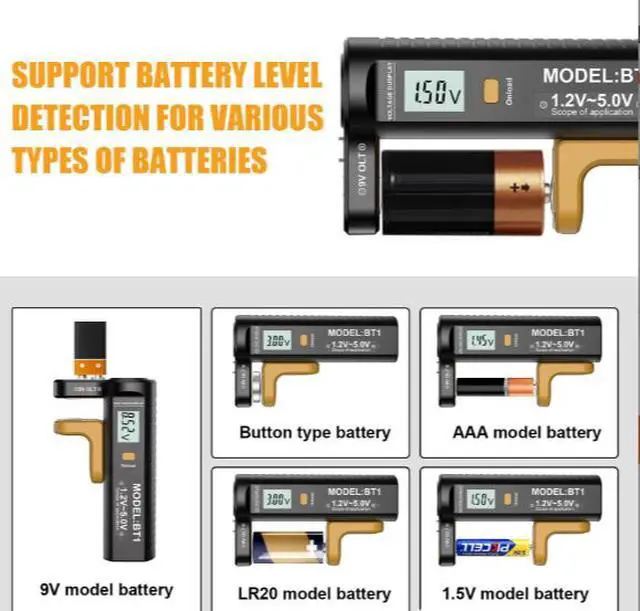Alt view image 4 of 5 - Best-selling battery level detector - dry battery and button battery remaining capacity tester - portable version