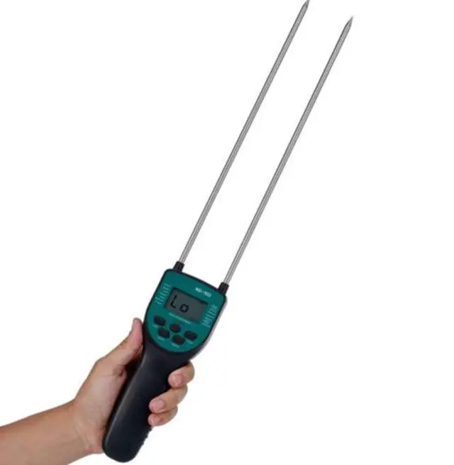 Alt view image 4 of 5 - Grain moisture and humidity tester, rice, barley, sesame moisture measuring instrument, digital display, handheld probe, voice announcement