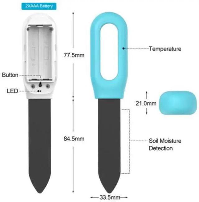 Alt view image 3 of 5 - Intelligent soil moisture detector indoor potting plant water shortage warning measuring instrument plant cultivation horticulture
