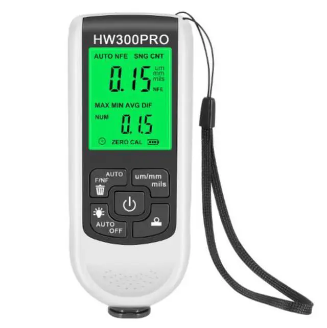 Alt view image 6 of 7 - HW-300PRO High Precision Coating Thickness Gauge, Anti-Slip Paint Film Tester, Dry Film Thickness Gauge, Thickness Measuring Instrument, Thickness Gauge