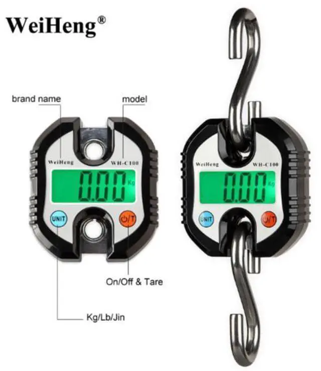 Alt view image 3 of 5 - Portable high-precision electronic scale, hunting scale, mini hanging scale, pig and sheep scale, hanging scale, electronic hook scale, 150kg