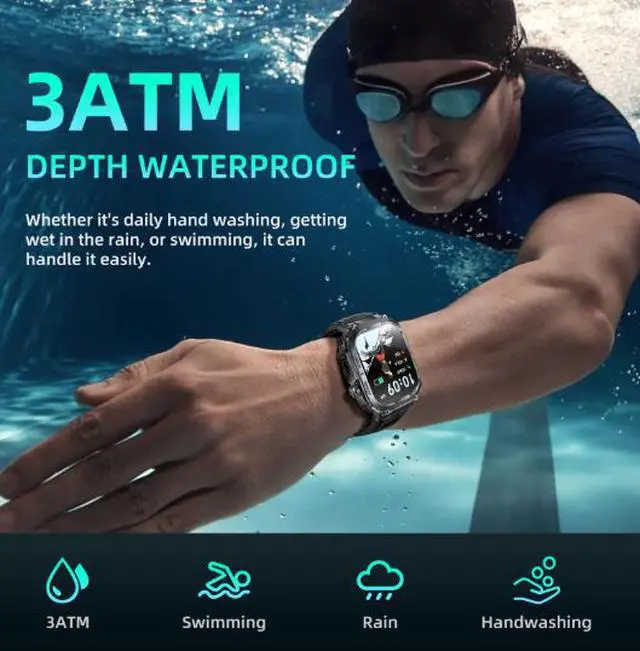 Alt view image 3 of 5 - New outdoor sports smartwatch S320B - Bluetooth calling, sports watch with compass, 3ATM water resistance
