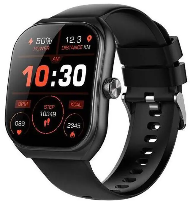 Alt view image 3 of 6 - New curved screen smartwatch with Bluetooth calling function, IP68 water-resistant, continuous heart rate monitor and blood oxygen sensor Silver