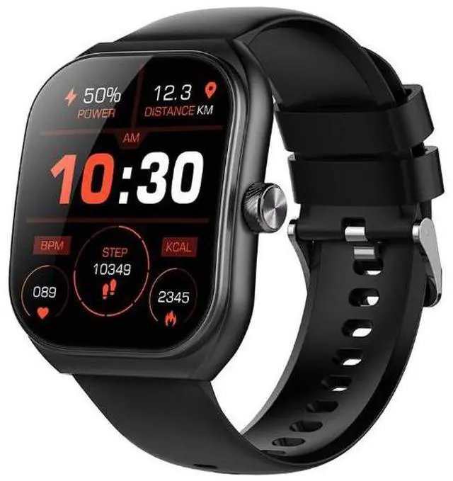 Alt view image 6 of 6 - New curved screen smartwatch with Bluetooth calling function, IP68 water-resistant, continuous heart rate monitor and blood oxygen sensor Silver