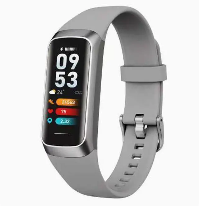 Main image of New hit product C60 - Smart Temperature Monitoring Bracelet for Blood Pressure, Heart Rate, Oxygen Level, Sleep and Physical Activity Tracking and Step Counting for Health Monitoring Silver-gray