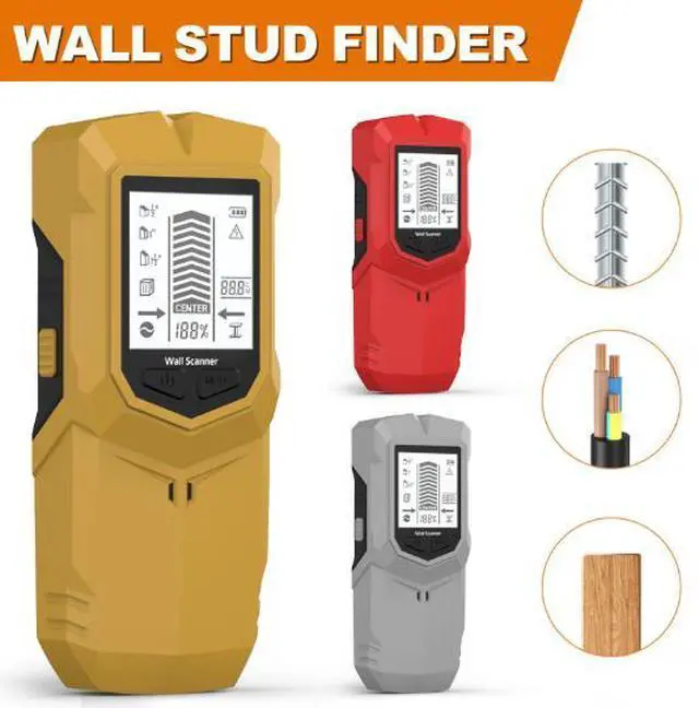 Alt view image 5 of 6 - New model multi-functional wall detector - stud detector - wire detector - wall metal detector Grey