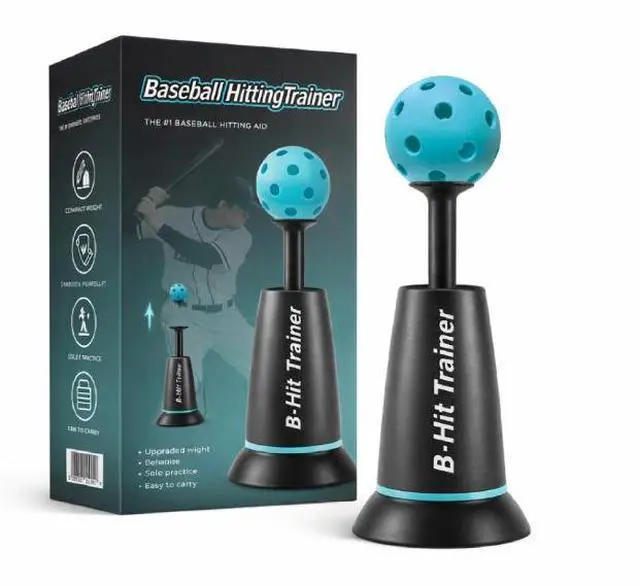 Alt view image 4 of 5 - Sports tee popper baseball hitting trainer can be customized One base + 3 balls