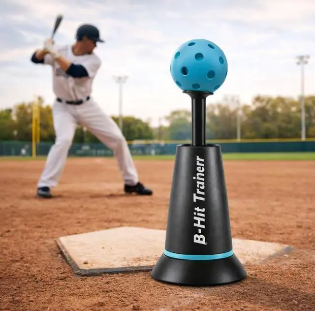 Alt view image 2 of 5 - Sports tee popper baseball hitting trainer can be customized One base + 3 balls